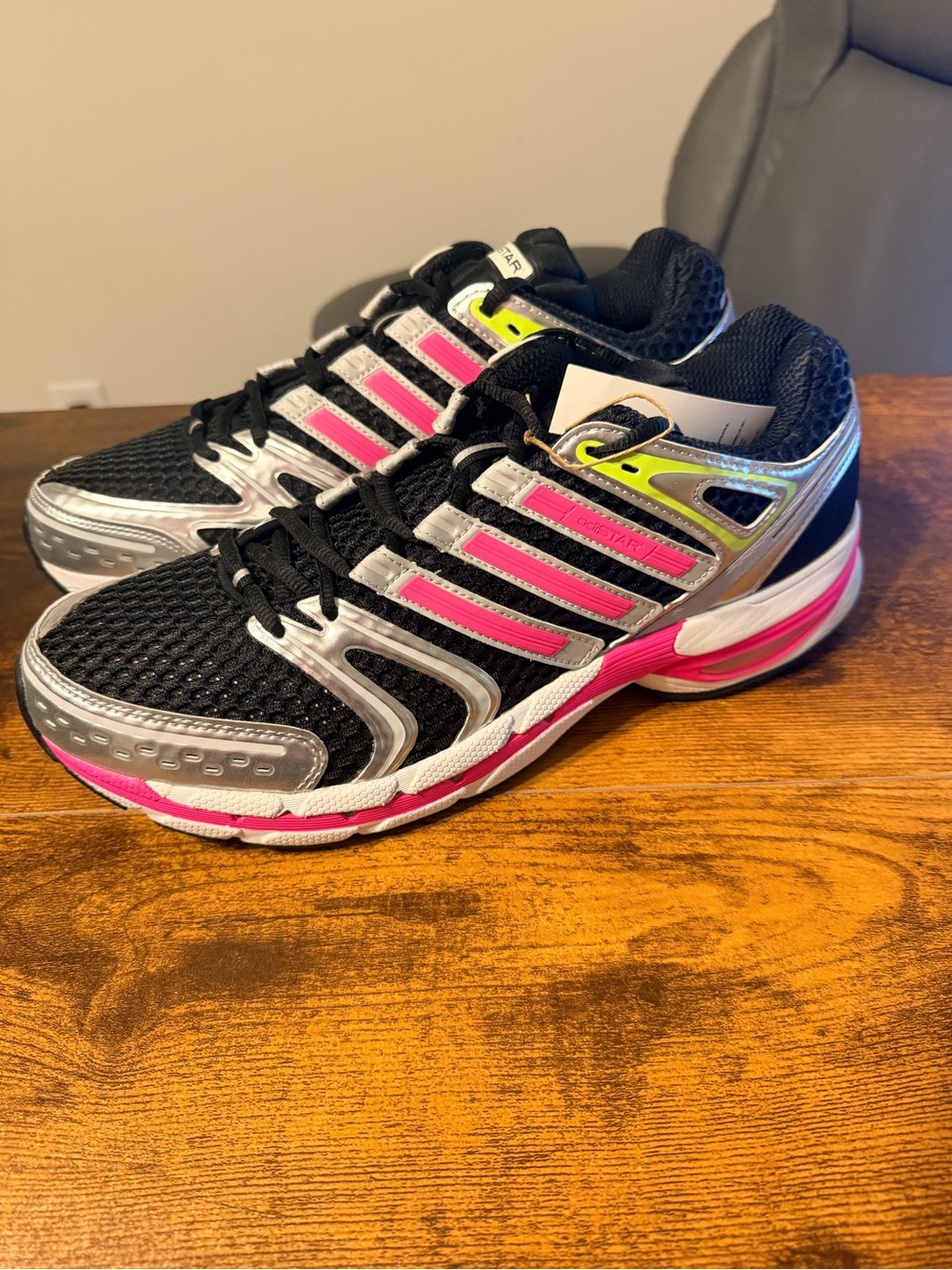 Adistar Control Black & Pink Athletic Running Shoes 12M/13W